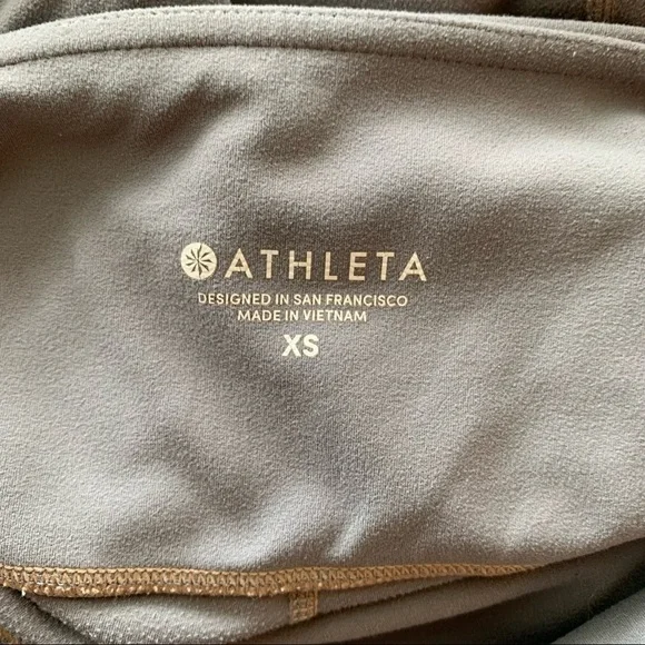 Athleta Salutation 7/8 Tight Powervita Flagstone Grey Legging Yoga Size XS - Picture 13 of 14